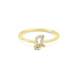 Bella Lab Diamond Script Initial Ring