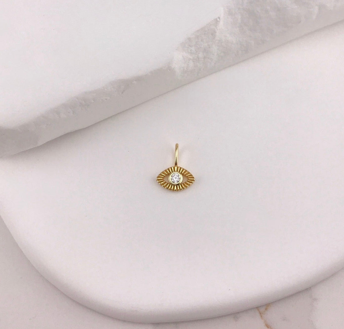 Siena CZ Evil Eye Charm