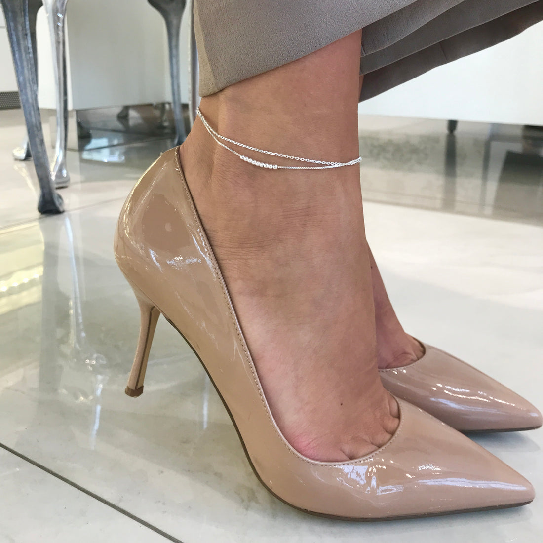 Stella Double Strand Anklet