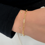10k Gold Paperclip Bracelet