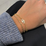 925/18k Vermeil Evil Eye CZ Bracelet