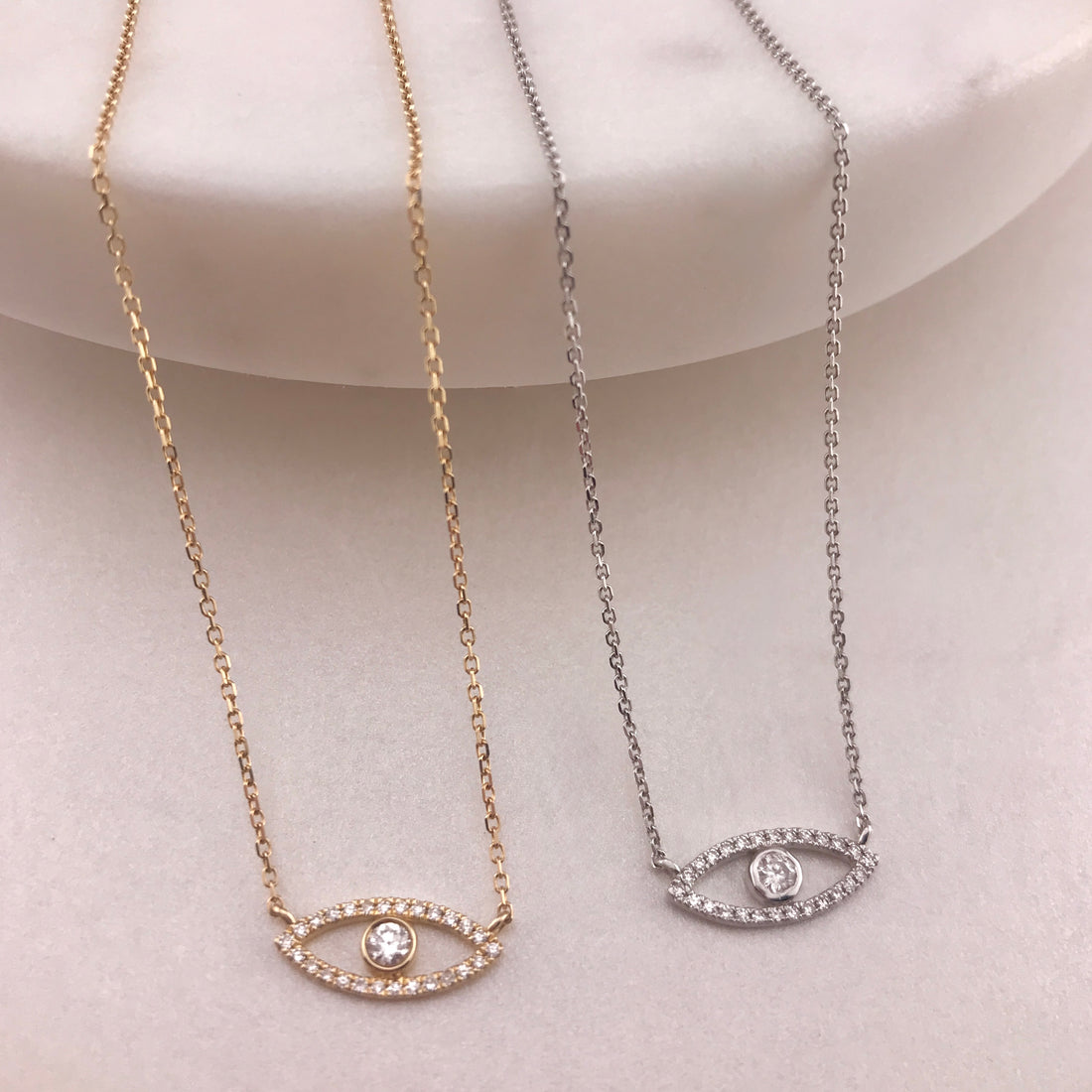 Timeless Diamond Evil Eye Necklace