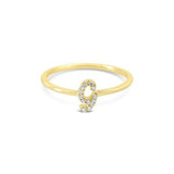Bella Lab Diamond Script Initial Ring