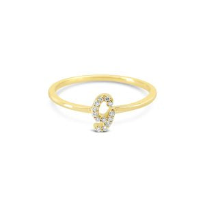 Bella Lab Diamond Script Initial Ring
