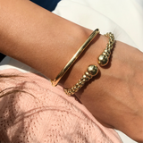 Miss Mimi- 925/14k Vermeil The Sleek and Simple Bangle