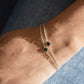 Timeless Pearl & Onyx Clover Bracelet