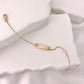 Gold Engravable ID Cross Bracelet