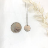 Engravable Circle- 10K Gold Round Disk Necklace