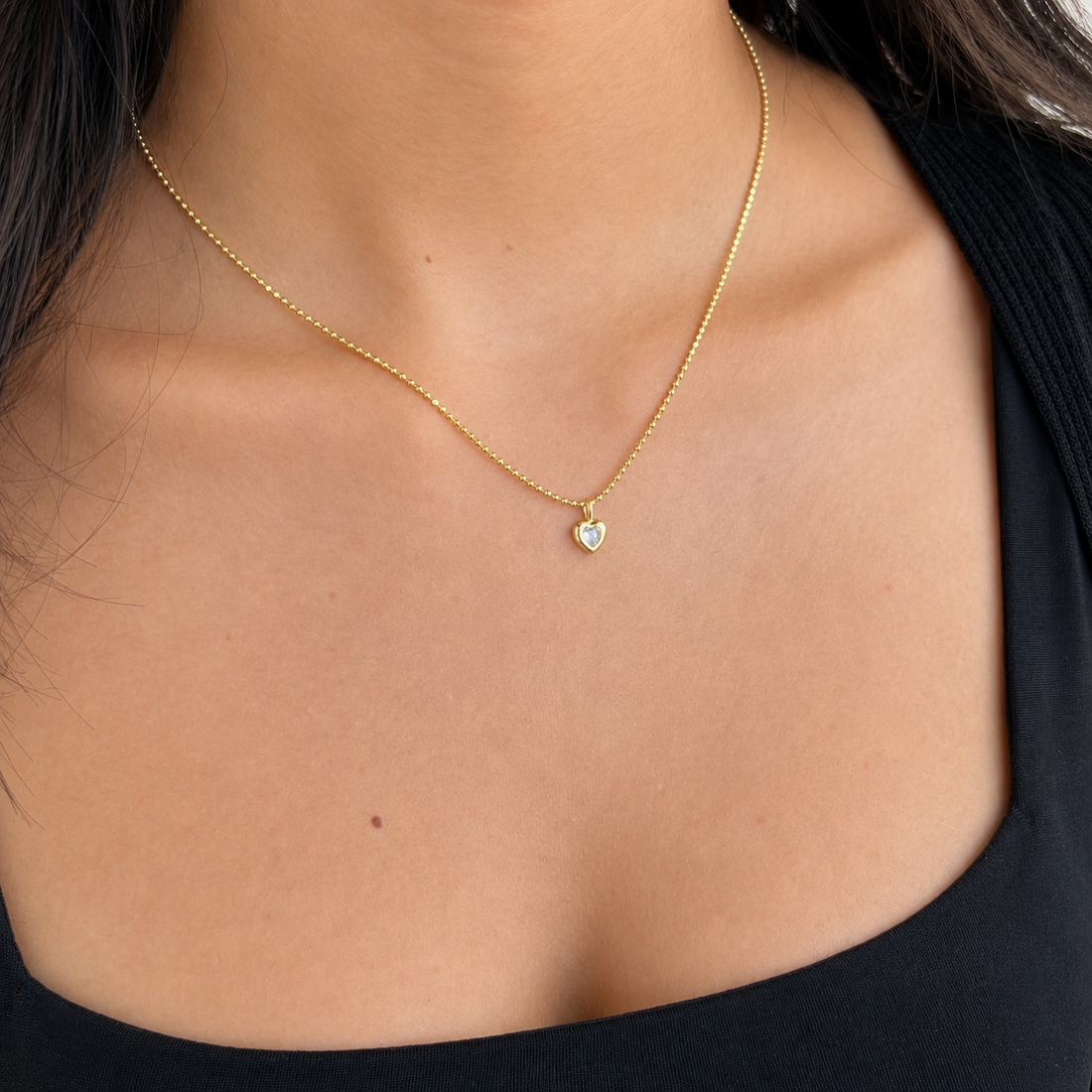 Charm'd Bezel CZ Heart