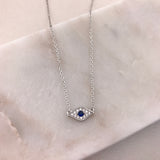 925/18k Vermeil CZ Evil Eye Necklace