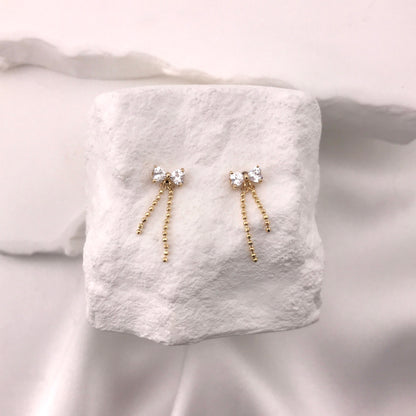 Dainty Bow Drop Earrings