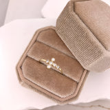 10k Yellow Gold CZ Cross Ring