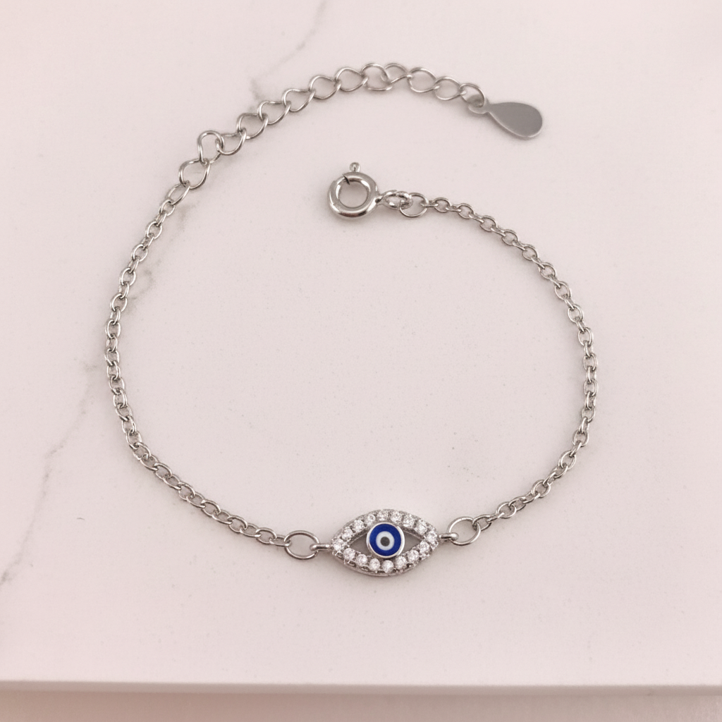Little Sweetheart's Evil Eye CZ Bracelet
