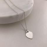 Engravable - 925 Sterling Silver Heart Necklace