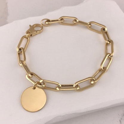 Personalized Thick Paperclip Bracelet by Miss Mimi