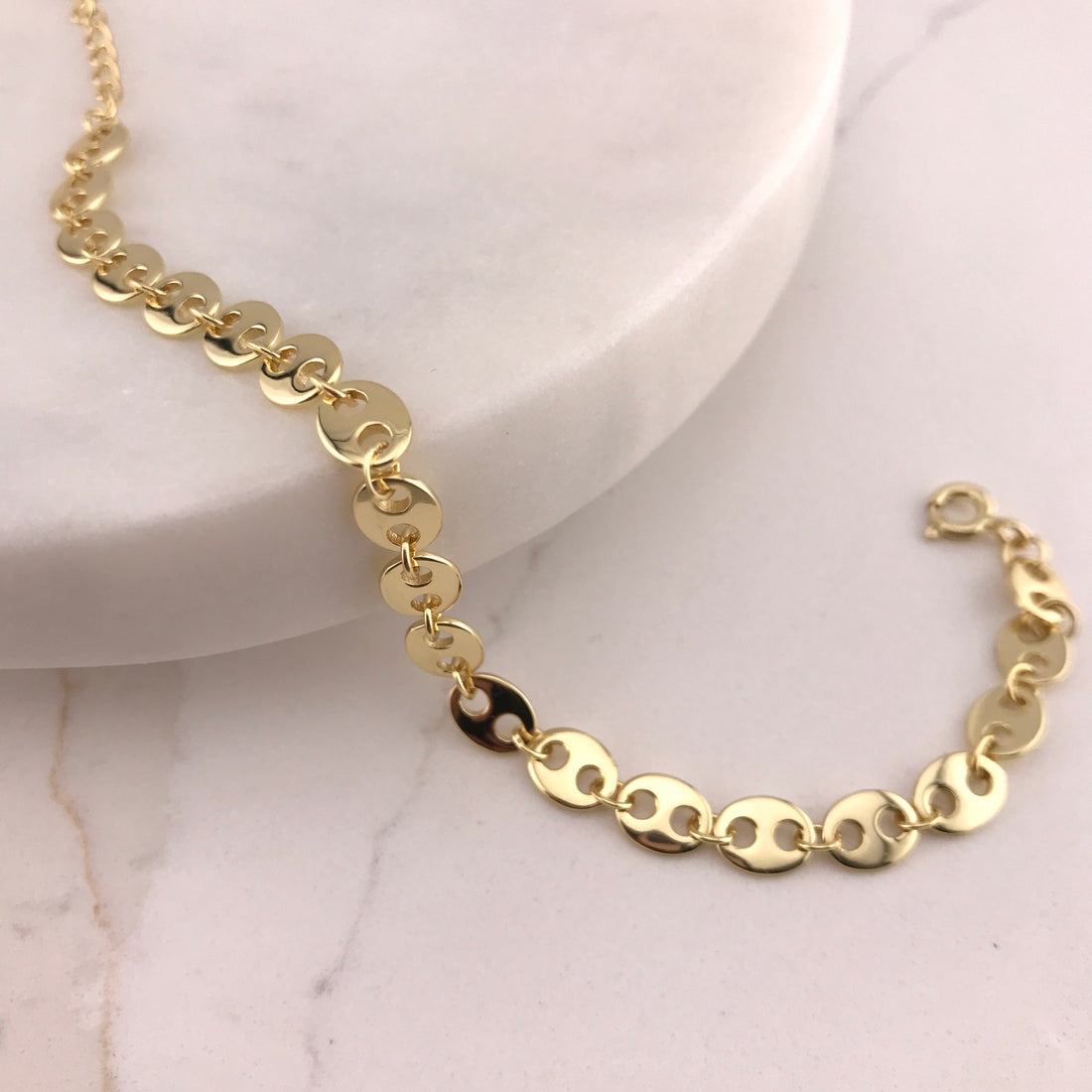 Flat Anchor Link Bracelet