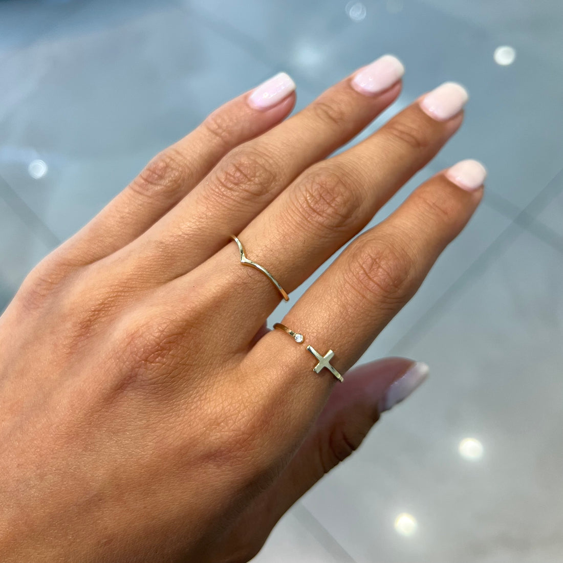 Faith Open Cross Ring