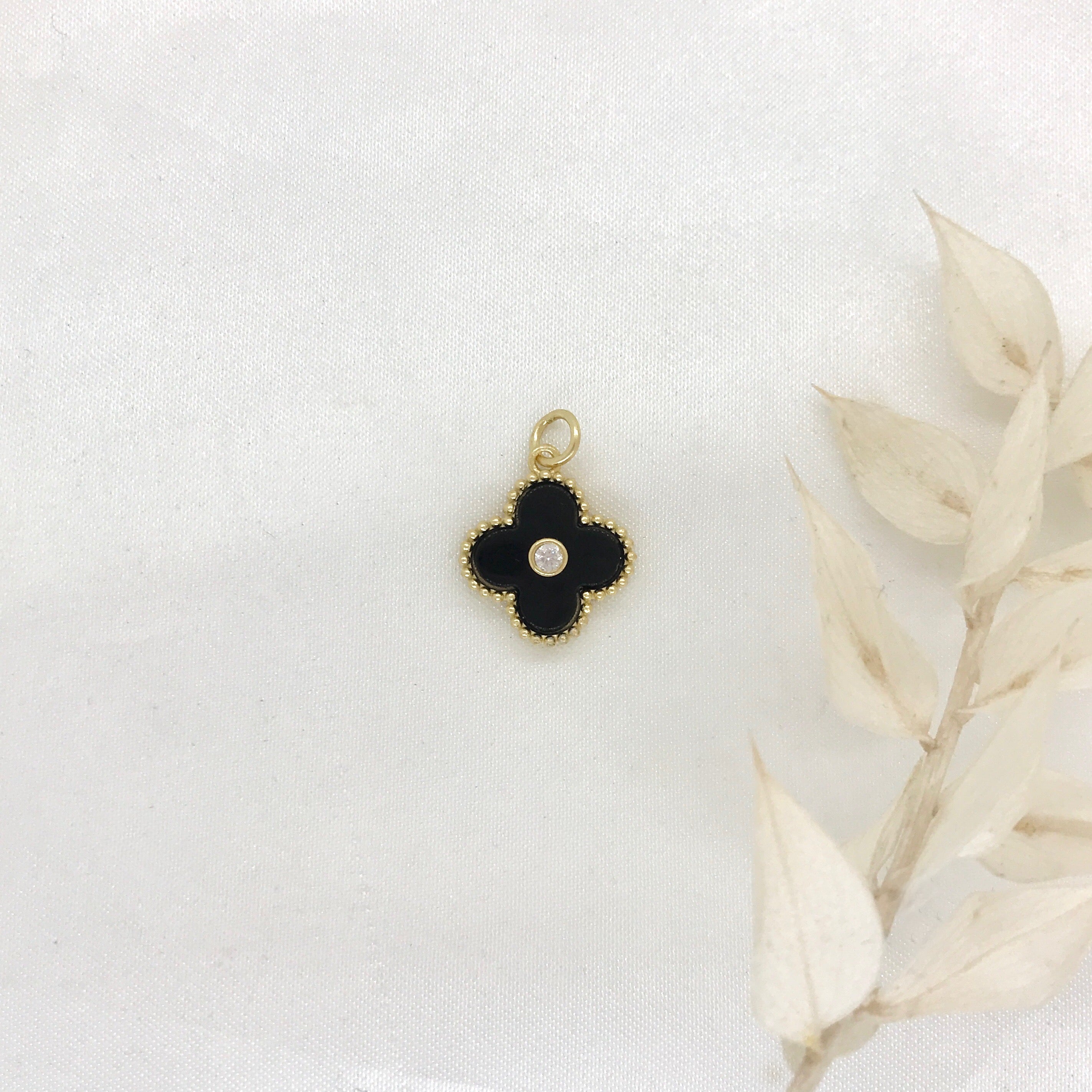 925/18k Vermeil Clover Charm