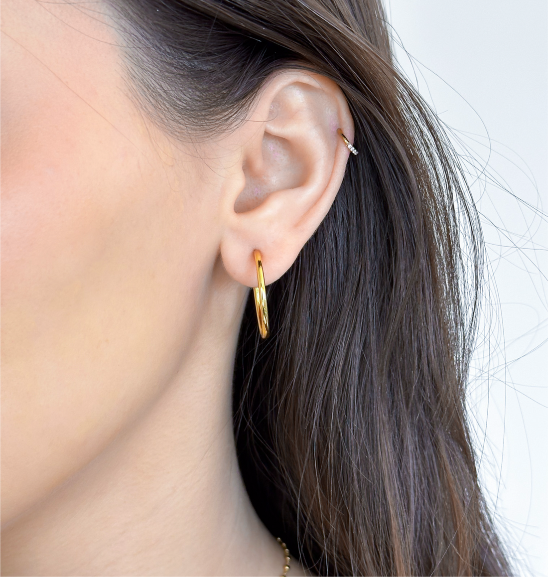 Elevated Studded Hoop