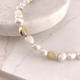 925/18k Vermeil Freshwater Baroque Pearl Bracelet