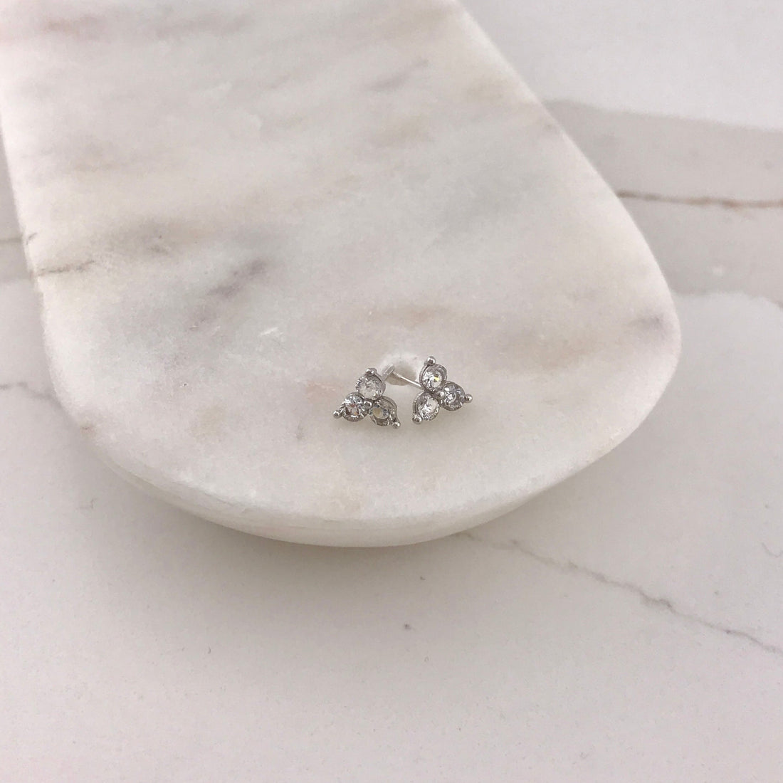 Fiore CZ Lotus Screwbacks