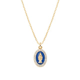 Oval Mother Mary Necklace by Amen