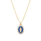 Oval Enamel Mother Mary Necklace by Amen