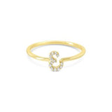 Bella Lab Diamond Script Initial Ring