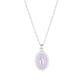 Oval Enamel Mother Mary Necklace by Amen