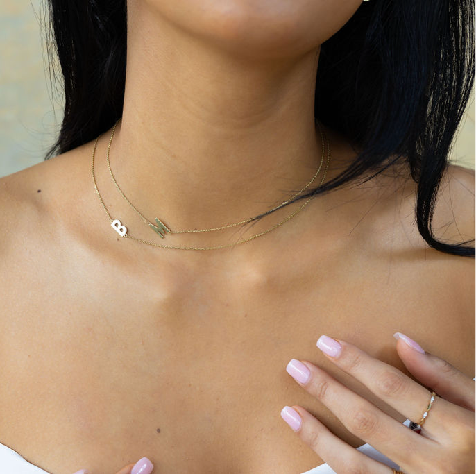 Dolce Sideways Initial Necklace