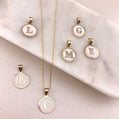 Giulia White Initial Necklace