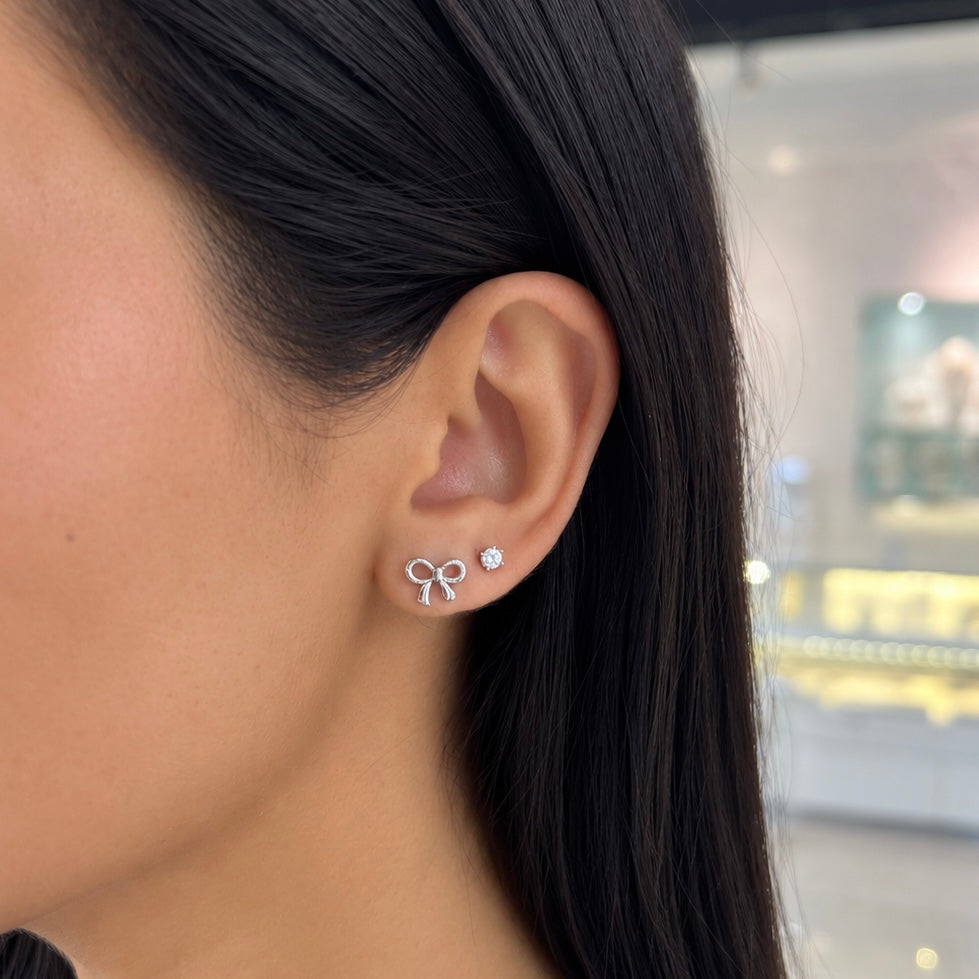 Sweetheart Bow Studs