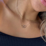 10K Gold Interlocking Circle Necklace