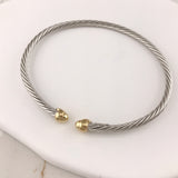 Miss Mimi- 925/14k Vermeil Classic Twist Bangle