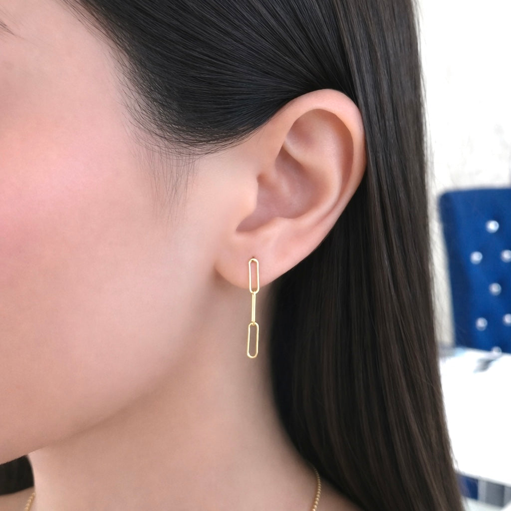 Fiore Paperclip Studs