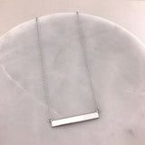 Engravable - 925/18k Vermeil Bar Necklace