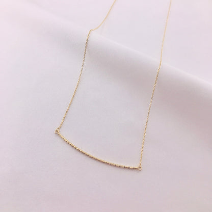 Timeless Sparkle Cut Bar Necklace