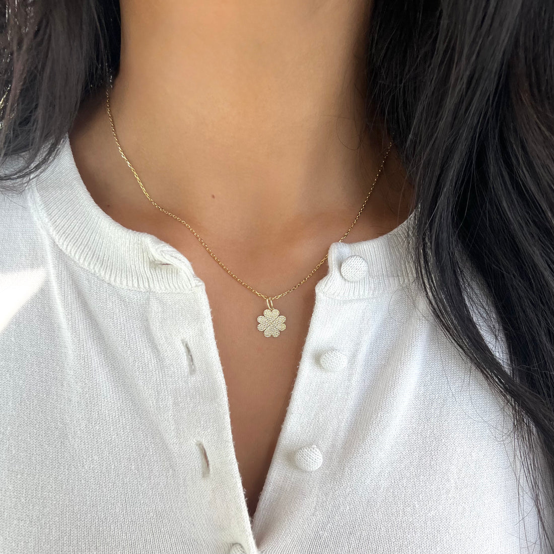 Lucky Retro Clover Pendant