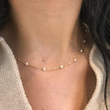 Mini Spaced Pearl Necklace