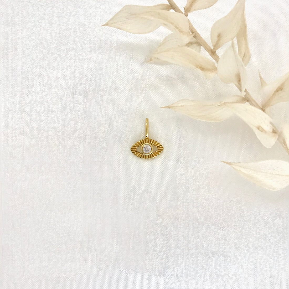 Siena CZ Evil Eye Charm