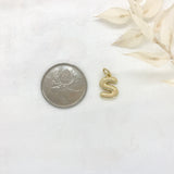 925/18k Vermeil Bubble Initial Charm