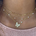 Graceful Butterfly CZ Necklace