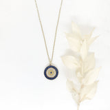 10k Yellow Gold Evil Eye CZ Necklace