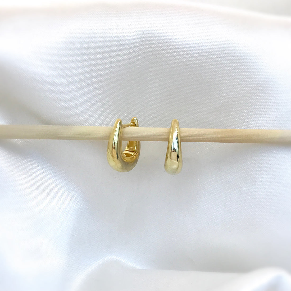 Wedge Rectangular Huggies by Miss Mimi