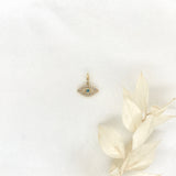 14k Gold Diamond Evil Eye Pendant