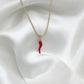 Red Corno Pendant