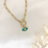 925/18k Vermeil Turquoise Evil Eye Charm