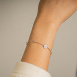 925/18k Vermeil CZ Clover Bracelet