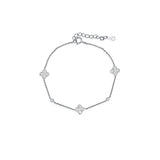 925/18k Vermeil CZ Clover Bracelet