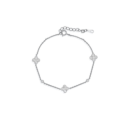 Lucky CZ Clover Bracelet